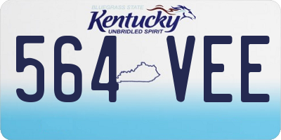 KY license plate 564VEE