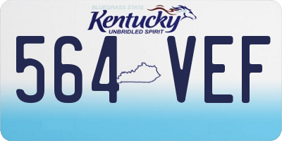 KY license plate 564VEF