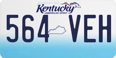 KY license plate 564VEH