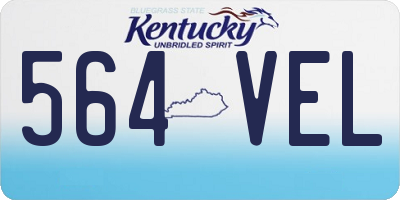 KY license plate 564VEL