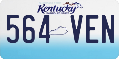 KY license plate 564VEN