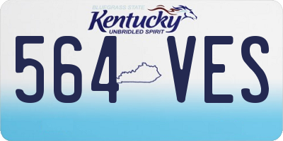 KY license plate 564VES