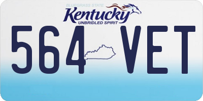 KY license plate 564VET