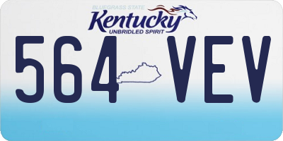 KY license plate 564VEV