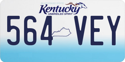 KY license plate 564VEY
