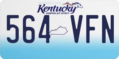 KY license plate 564VFN