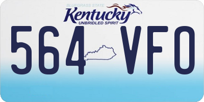 KY license plate 564VFO