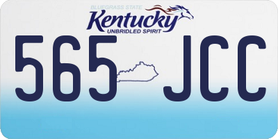 KY license plate 565JCC