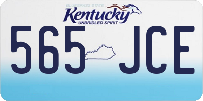 KY license plate 565JCE