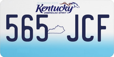 KY license plate 565JCF