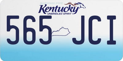 KY license plate 565JCI