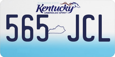 KY license plate 565JCL