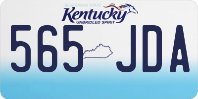 KY license plate 565JDA