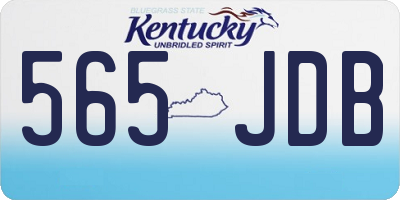 KY license plate 565JDB