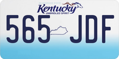 KY license plate 565JDF