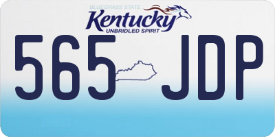 KY license plate 565JDP