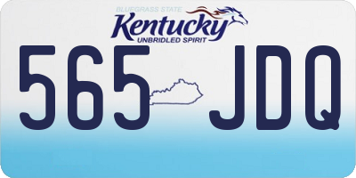 KY license plate 565JDQ