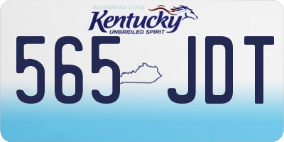 KY license plate 565JDT