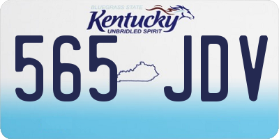 KY license plate 565JDV