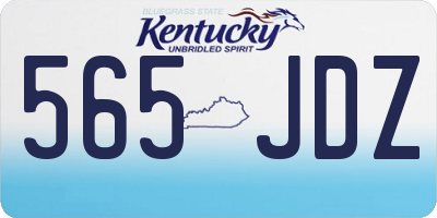 KY license plate 565JDZ