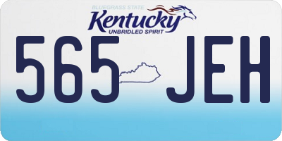 KY license plate 565JEH