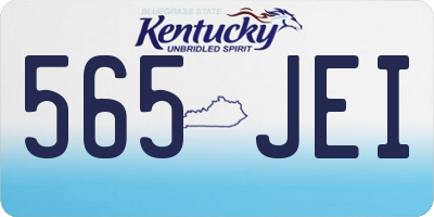 KY license plate 565JEI