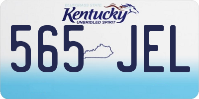 KY license plate 565JEL