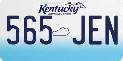 KY license plate 565JEN