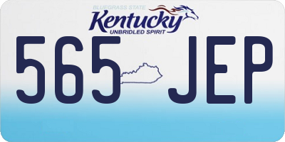 KY license plate 565JEP