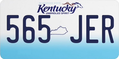KY license plate 565JER