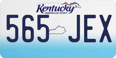 KY license plate 565JEX