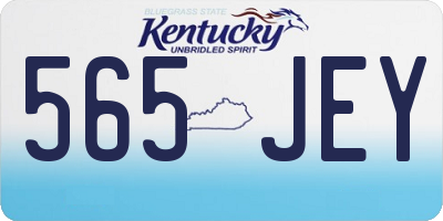 KY license plate 565JEY