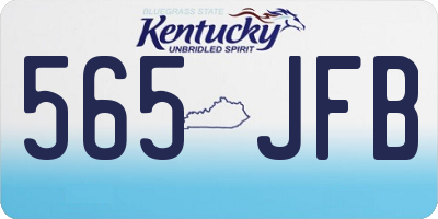 KY license plate 565JFB