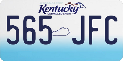 KY license plate 565JFC
