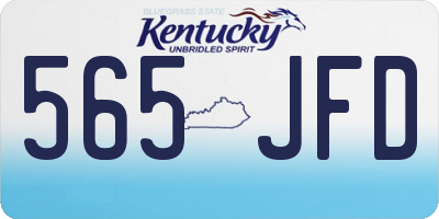 KY license plate 565JFD