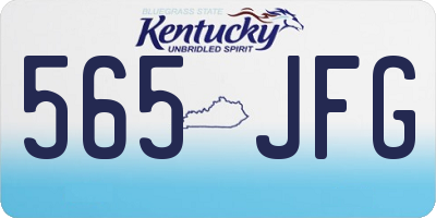 KY license plate 565JFG