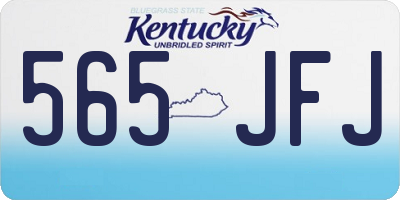 KY license plate 565JFJ