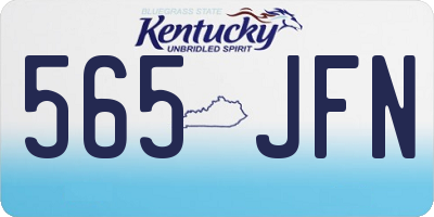 KY license plate 565JFN