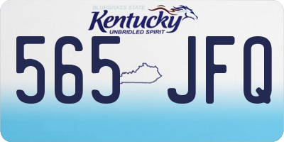 KY license plate 565JFQ