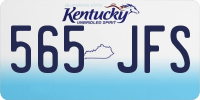 KY license plate 565JFS
