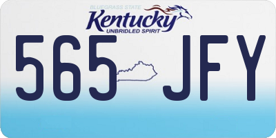 KY license plate 565JFY
