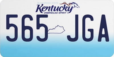 KY license plate 565JGA
