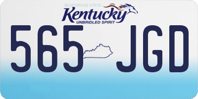 KY license plate 565JGD
