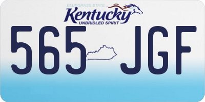 KY license plate 565JGF