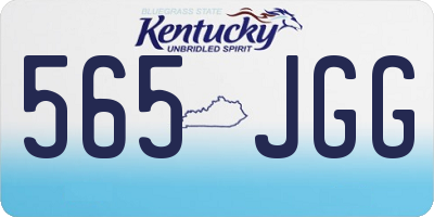 KY license plate 565JGG