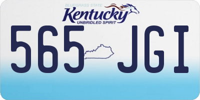 KY license plate 565JGI