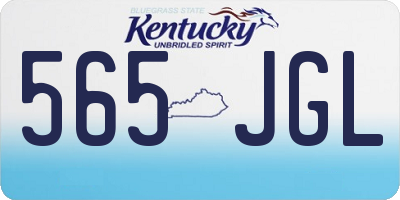 KY license plate 565JGL