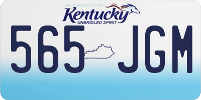 KY license plate 565JGM