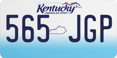 KY license plate 565JGP