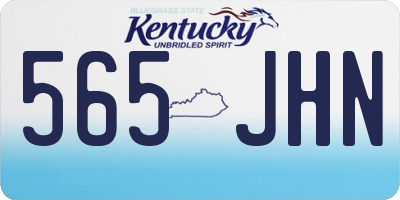 KY license plate 565JHN
